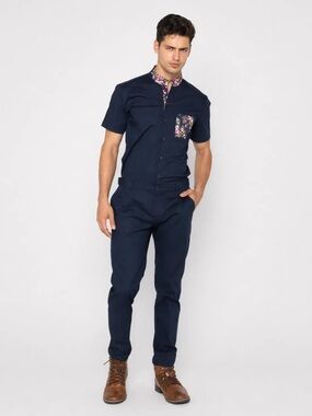 Romperjack Navy Rose Jumpsuit New
